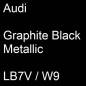 Preview: Audi, Graphite Black Metallic, LB7V / W9.